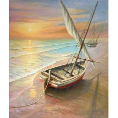 Aurangzib Hanjra, 24 x 30 Inch, Oil on Canvas, Seascape Painting, AC-AZH-036